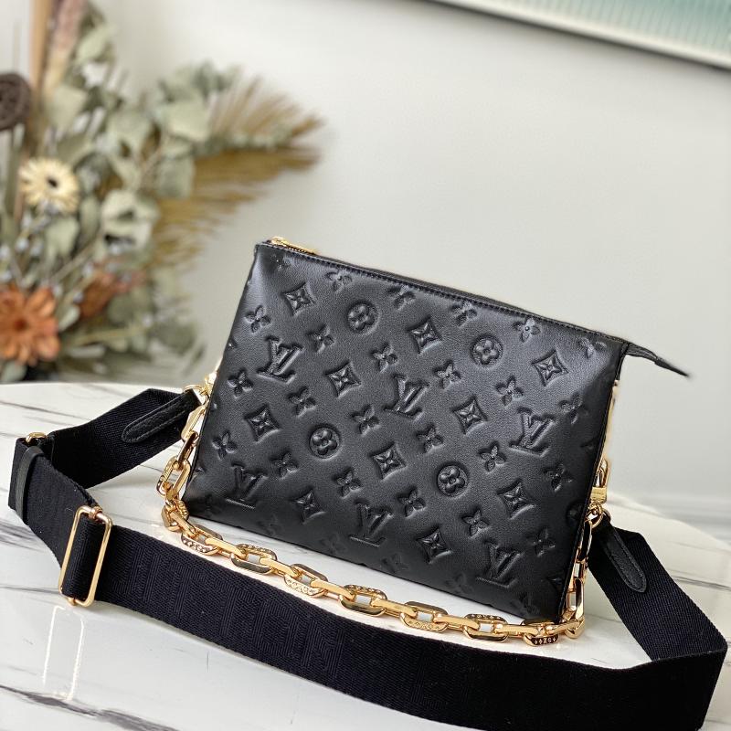 LV Handbags Clutches M57790COUSSIN Small Handbag Black